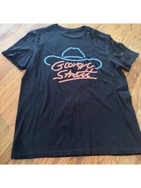 GEORGE STRAIT MENS LARGE BLACK T SHIRT CONCERT 2023